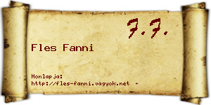 Fles Fanni névjegykártya